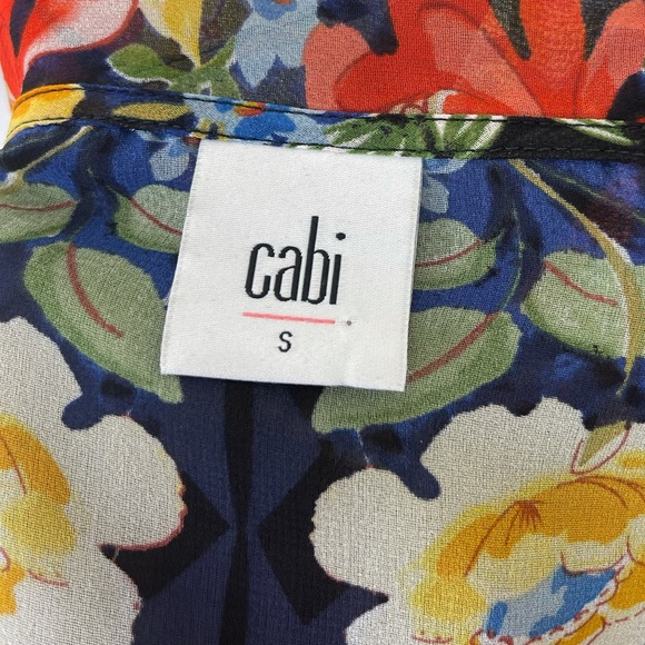 Cabi #3072 Amour Black Floral Blouse Small - Picture 5 of 8